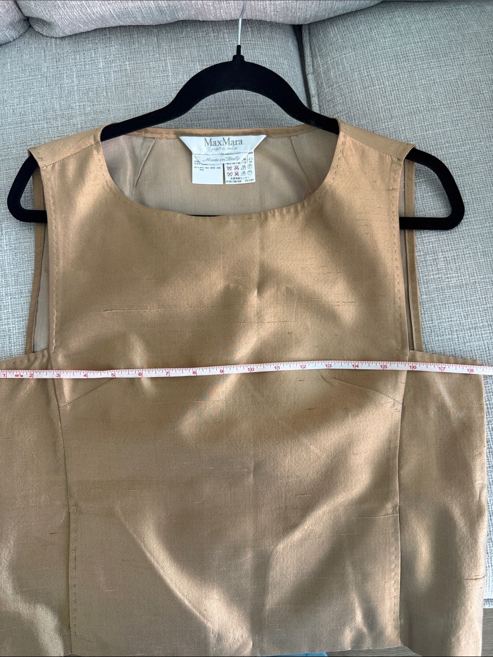 Max Mara silk bateau neckline crop Top - Picture 4 of 5